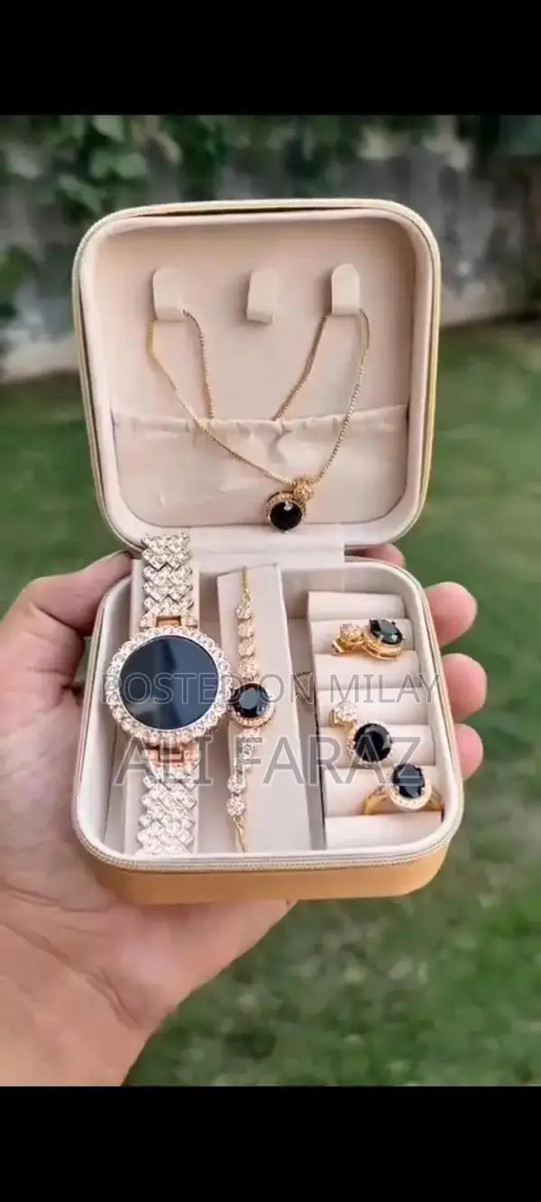 Vintage Jewelry Set with Watch, Rings, Necklace, Earrings, and Bracele