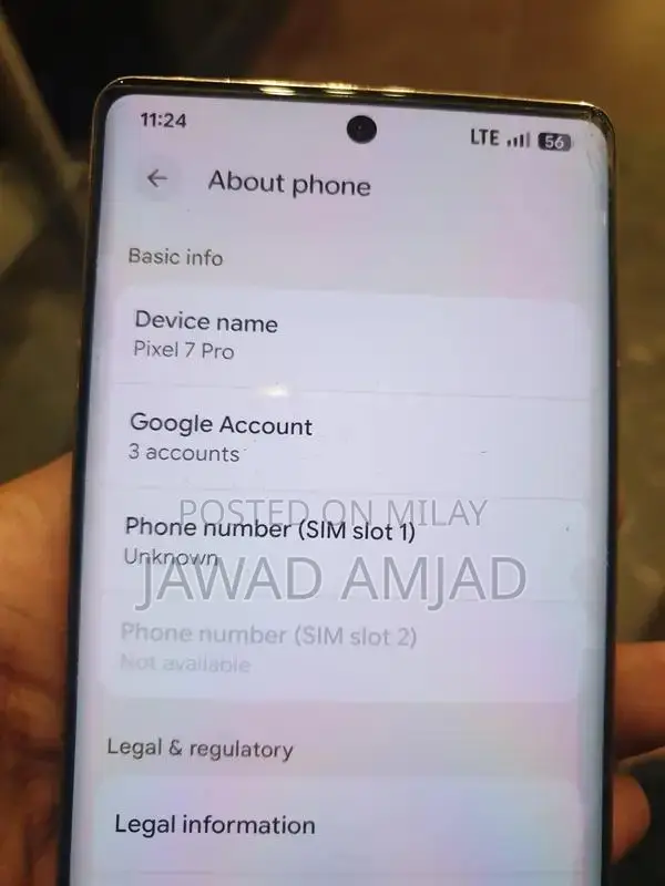 Google Pixel 7 Pro Smartphone with Back Panel Damage