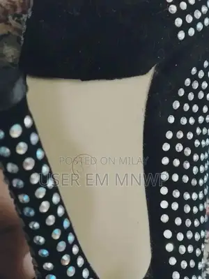 Elegant Black Rhinestone Heels - Stylish UK Import Women's Evening Sho