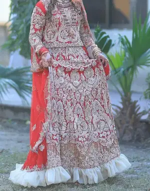 Red Lehenga with Large Length - Traditional Indian Ethnic Wear