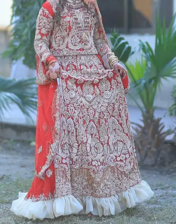 Red Lehenga with Large Length - Traditional Indian Ethnic Wear