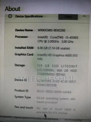 HP Desktop PC Core i5, 8GB RAM, Dual Storage, Monitor Included