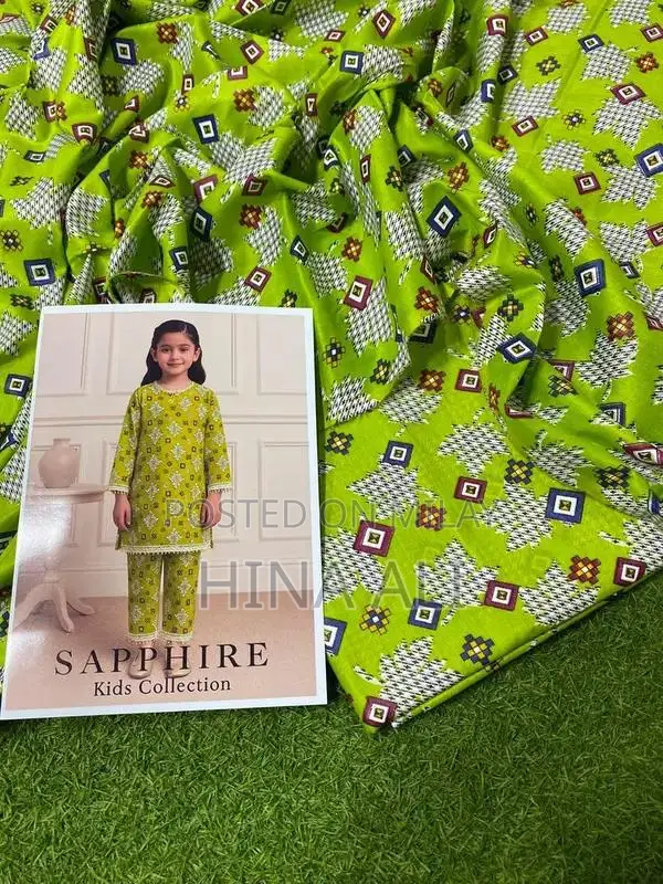 Sapphire Lawn Kids Two-Piece Printed Clothing Set