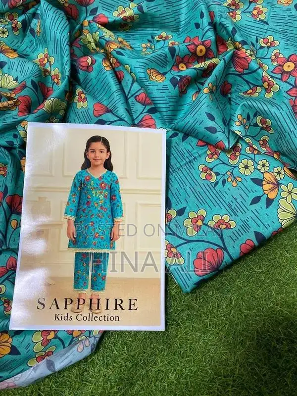Sapphire Lawn Kids Two-Piece Printed Clothing Set