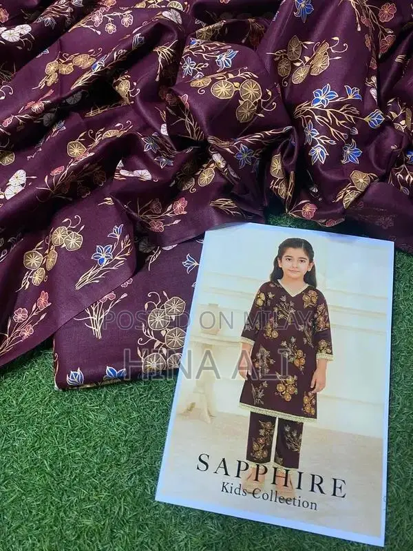 Sapphire Lawn Kids Two-Piece Printed Clothing Set