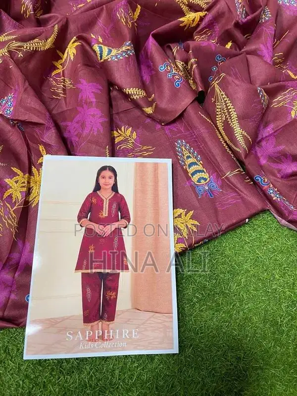 Sapphire Lawn Kids Two-Piece Printed Clothing Set