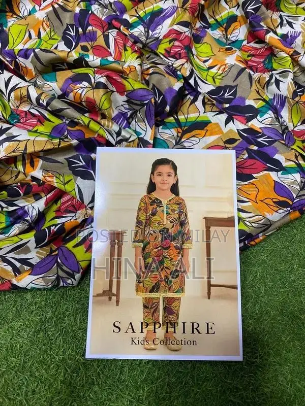 Sapphire Lawn Kids Two-Piece Printed Clothing Set