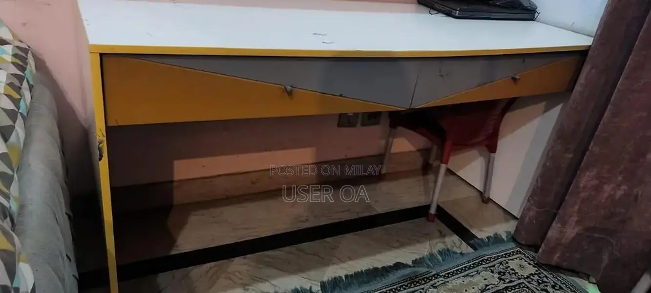 Kids Study Table with Storage Shelf - Home Learning Furniture