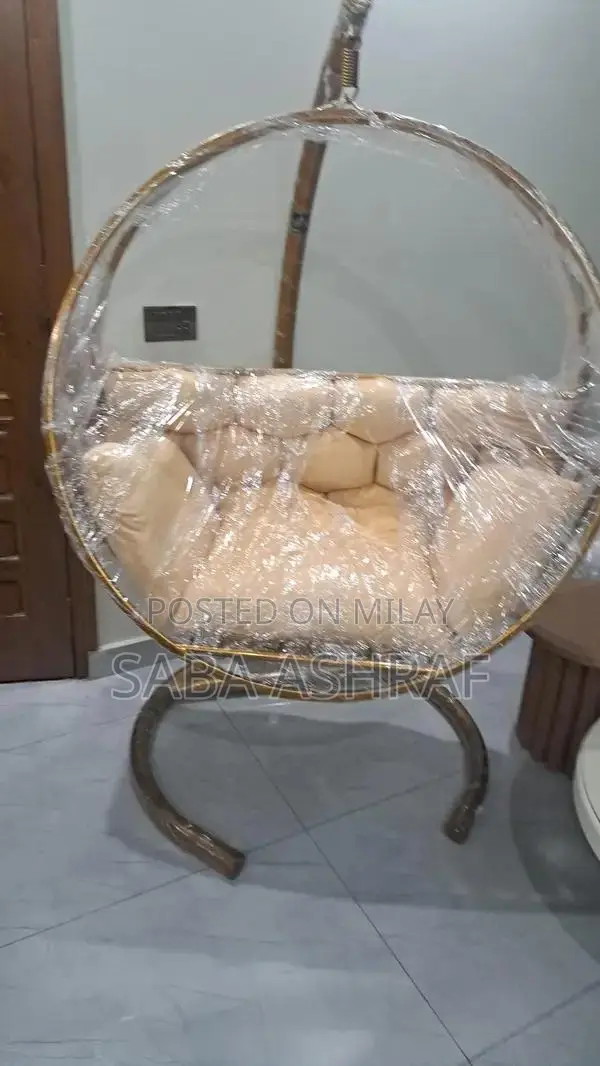 Jumbo Metal Rod Swing Chair with Cushioned Seat