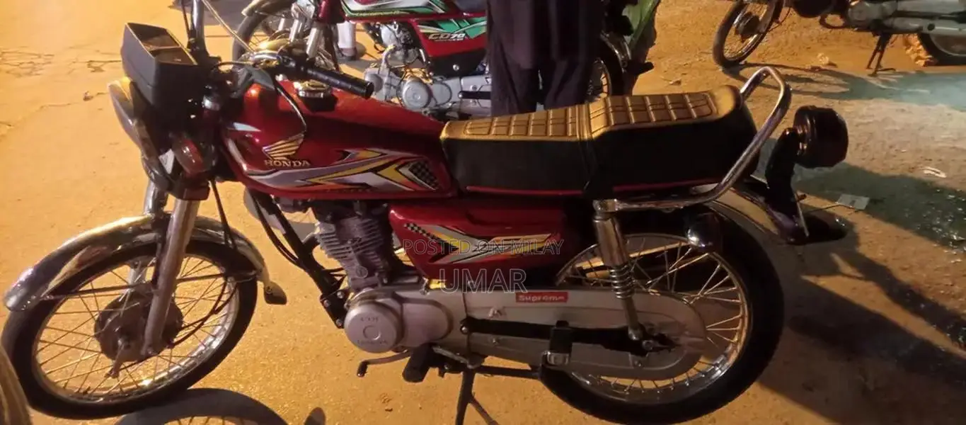 Red Bike with Lohar Number Paper