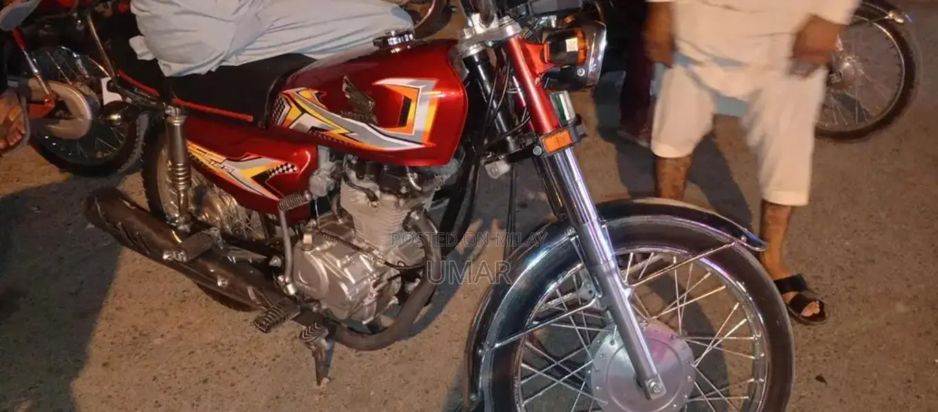 Red Bike with Lohar Number Paper