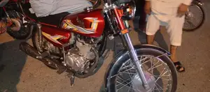 Red Bike with Lohar Number Paper