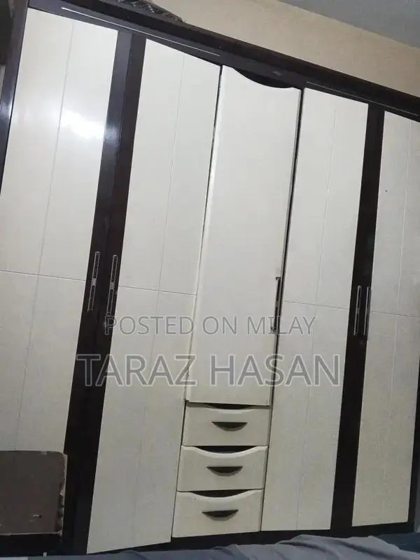 King Size Bedroom Set with Bed Frame, Tables, and Armoire