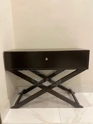 Photo - Modern Gondola Shelf Console Table - Versatile Home Furniture