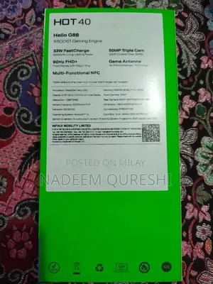 Infinix Hot 40 Smartphone - 8GB RAM, 256GB Storage