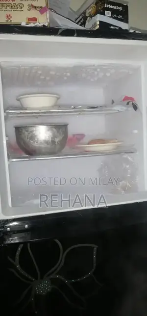 Glass Door Full Size Refrigerator in Good Working Condition