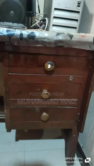 Solid Wood Computer Desk with Storage Drawers