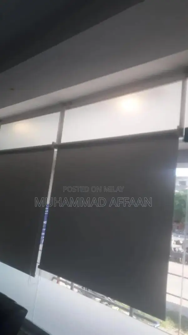 White Half Roller Window Blinds with Accessories