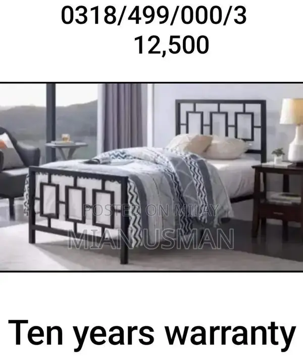 Premium Iron and Steel Bed Frames - Multiple Sizes Available