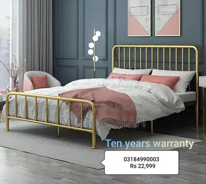 Premium Iron and Steel Bed Frames - Multiple Sizes Available