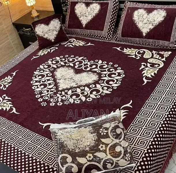 Luxurious Velvet Jacquard Wedding Bed Sheet Collection