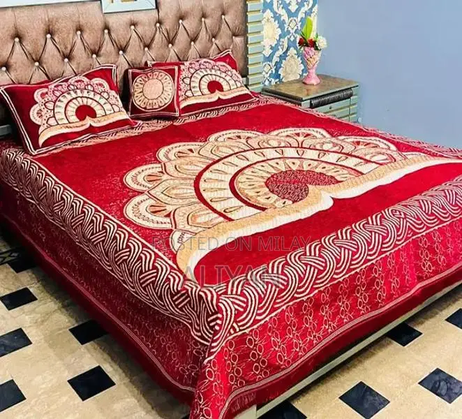 Luxurious Velvet Jacquard Wedding Bed Sheet Collection
