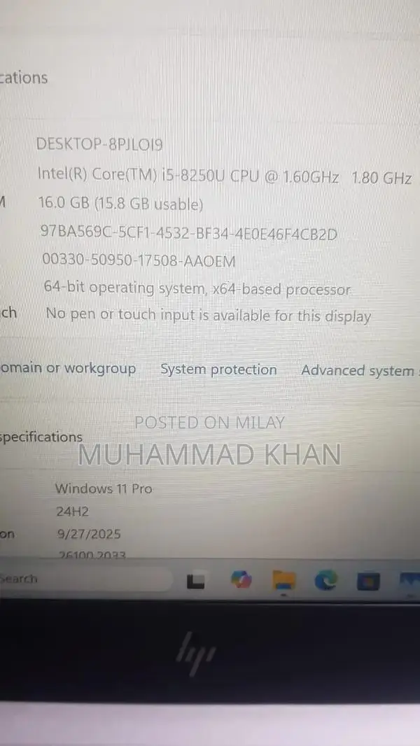 HP Core i5 8th Gen Business Laptop with Integrated Graphics