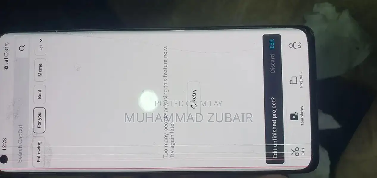 OnePlus 8 Smartphone with Minor Glass Damage