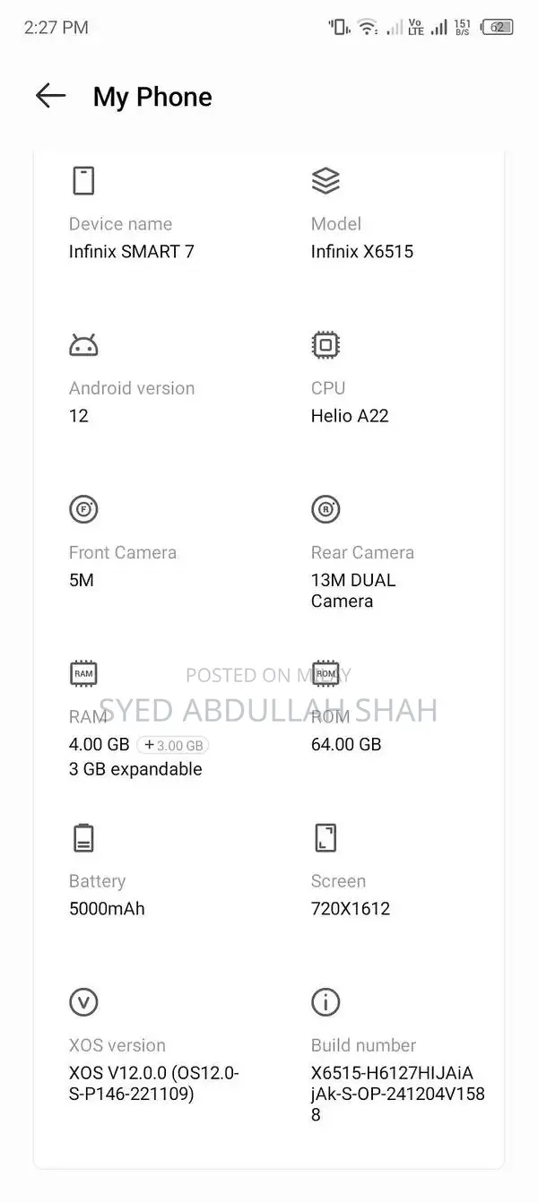 Smart 7 Dual SIM Smartphone with 4GB RAM and 64GB Storage