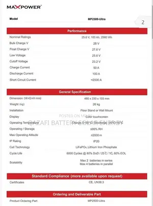 MP 2500 Ultra Solar Inverter - Hybrid Power Solution