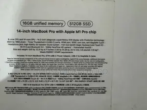 MacBook Pro 14-inch M1 Pro 2021 - Mid-Range Performance Laptop