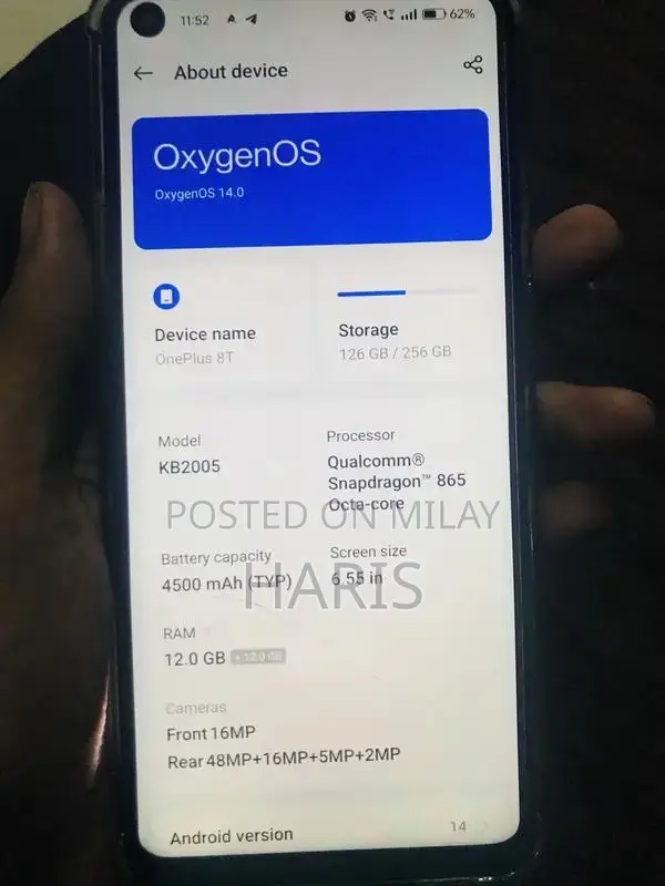 OnePlus 8T Smartphone Gaming Edition 8GB RAM 256GB Storage