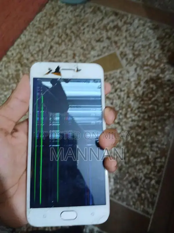 Oppo A57 Smartphone with Broken Display Panel
