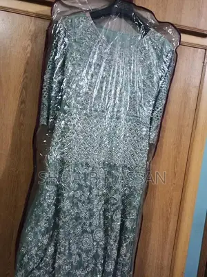 Mint Green Embroidered Maxi Bridal Wedding Dress