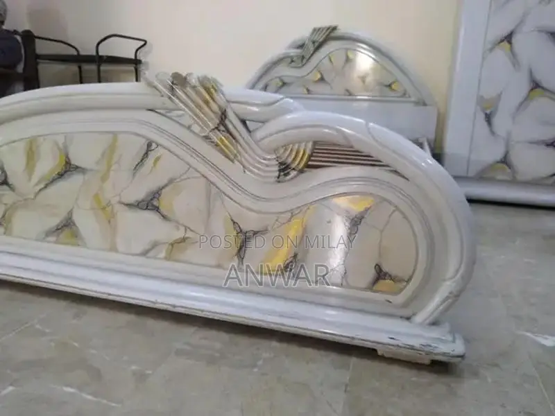 Wooden Single Bed Set with 3-Door Wardrobe and Side Table