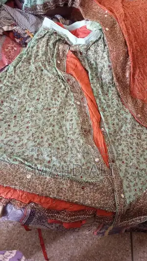 Sea Green Walima Dress with Lahnga Kurti and Duppata