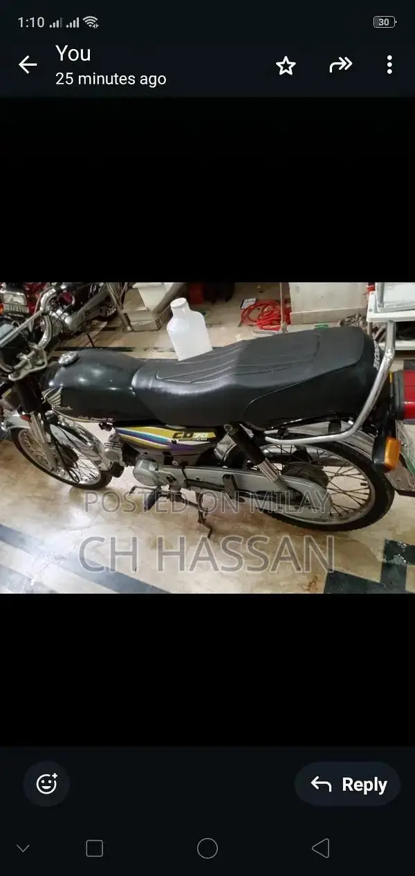 Honda 70cc Motorcycle 2015 Model - Reliable Two-Wheeler
