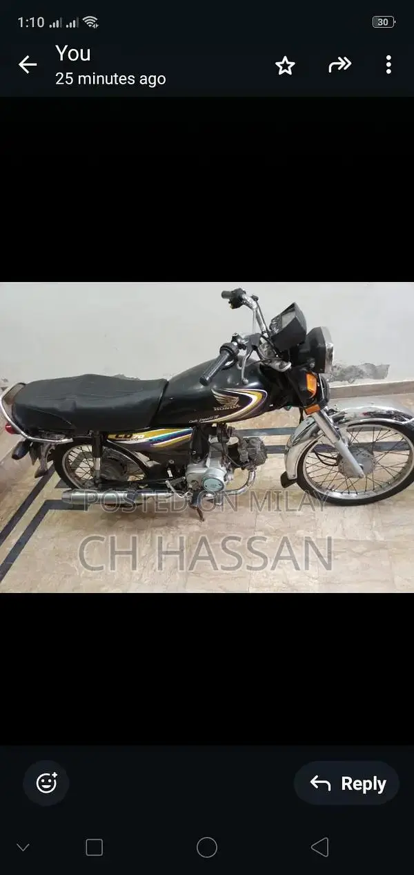 Honda 70cc Motorcycle 2015 Model - Reliable Two-Wheeler