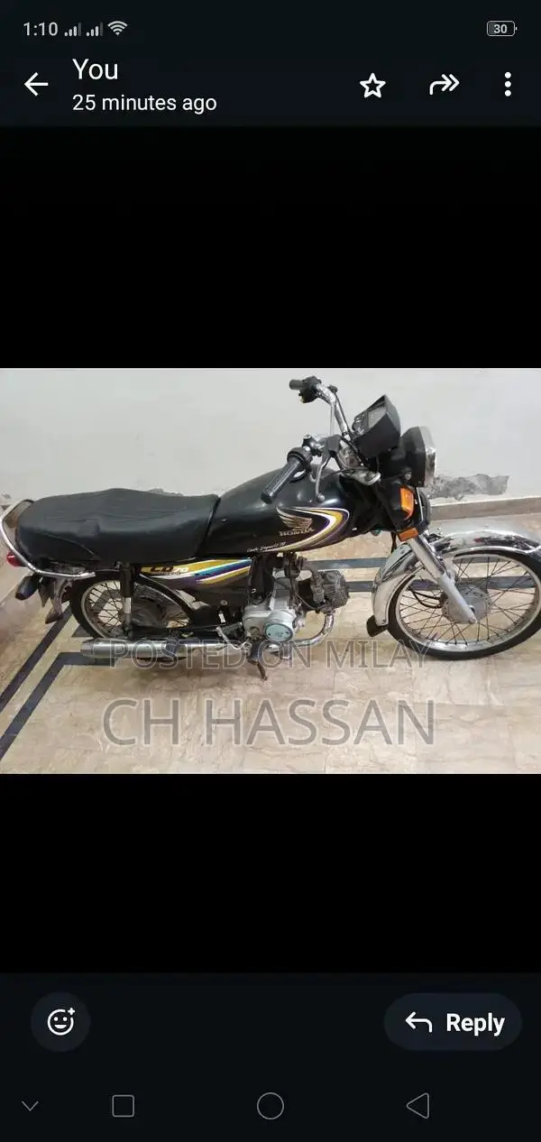 Honda 70cc Motorcycle 2015 Model - Reliable Two-Wheeler
