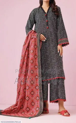 Photo - *Product Name*: 3 PCS Women's Unstitched Khaddar Printed Suit
