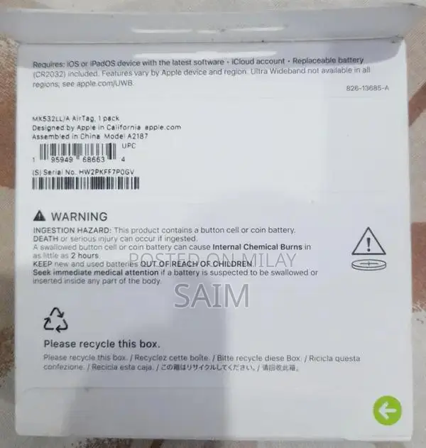 Apple AirTag Tracking Device - Compact Personal Item Locator