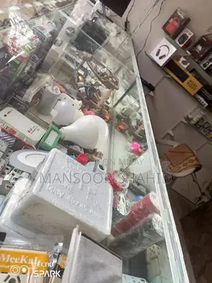 Glass Showcase Display Cabinet - Sliding Mirror Door