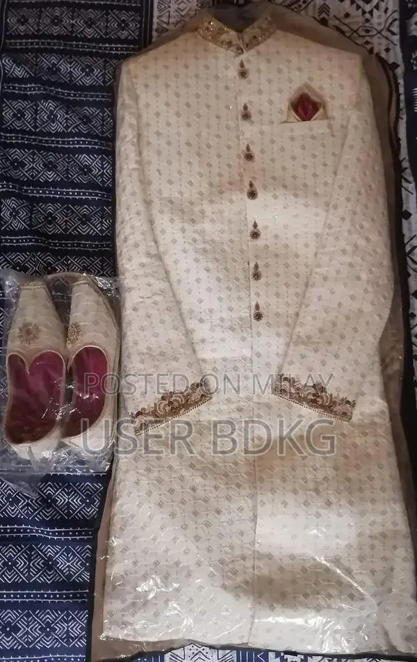 White Groom Sherwani - Traditional Wedding Attire