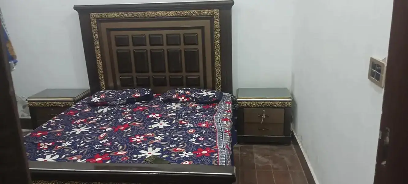 Luxury Bed Frame with Two Side Tables