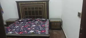 Luxury Bed Frame with Two Side Tables