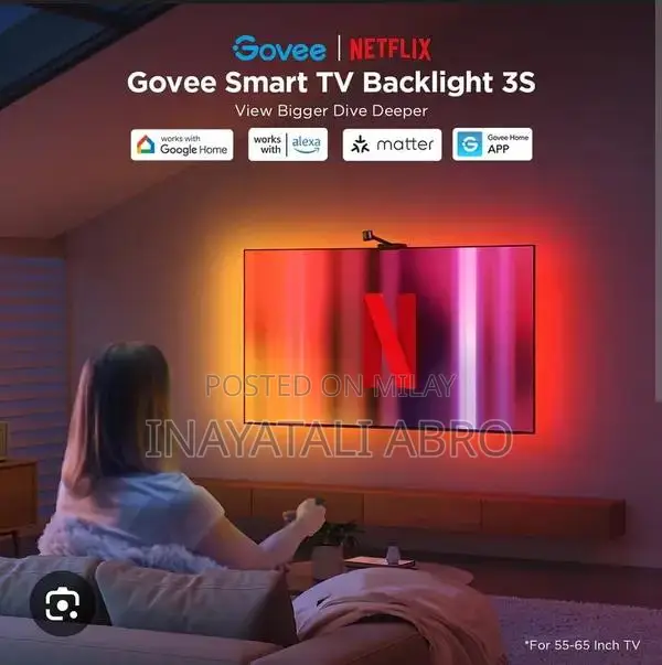 Smart TV RGBIC LED Backlight with Netflix Connectivity