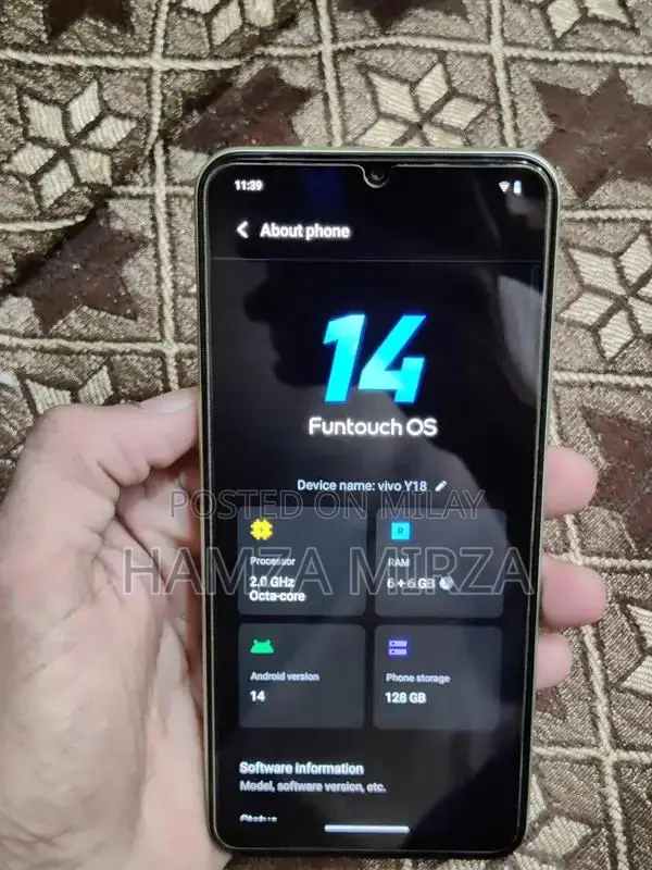 Vivo Smartphone with 6GB RAM and 128GB Storage