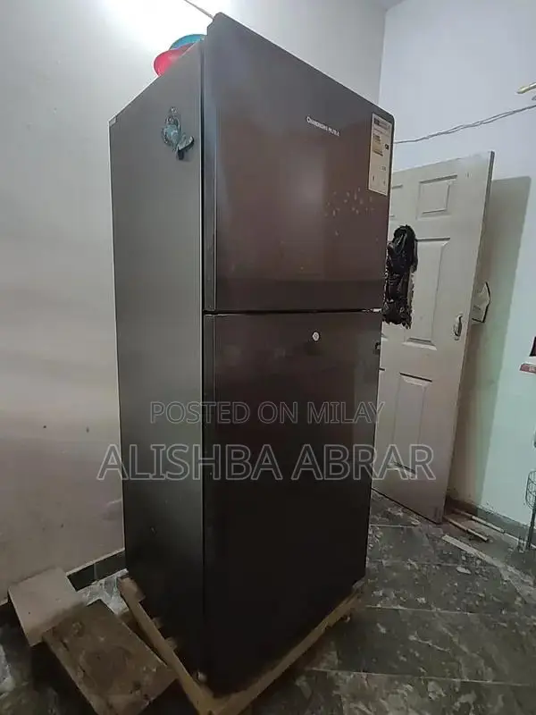 Modern Black Refrigerator - Sleek Home Appliance