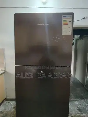 Modern Black Refrigerator - Sleek Home Appliance