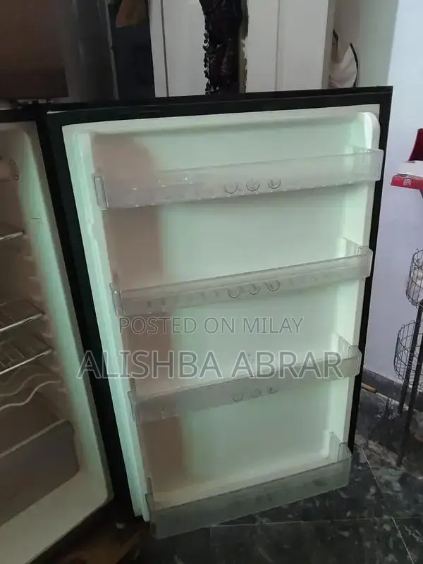 Modern Black Refrigerator - Sleek Home Appliance